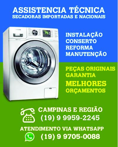 Assistência Técnica Secadora Campinas - (19) 9 9705-0088 Whatsapp